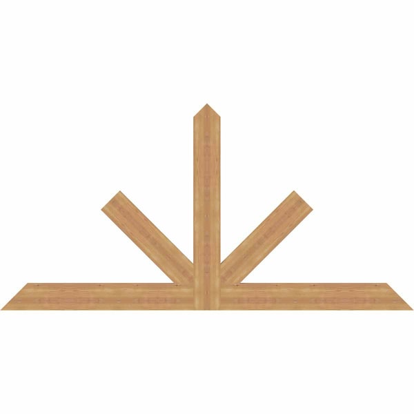 Ekena Millwork Saratoga Timber Gable Bracket, Western Red Cedar, 84"W x 42"H x 1 1/2"D x 5 1/2"F, 12/12 Pitch GBW084X42X0206SAR00SWR - main